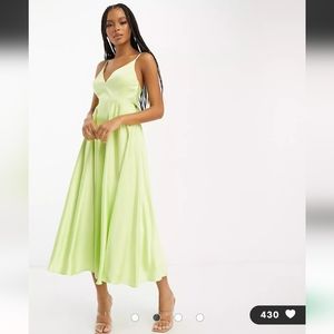 ASOS EDITION satin dress with tie back